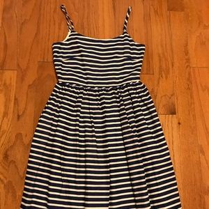 J. Crew Navy & White Striped Dress